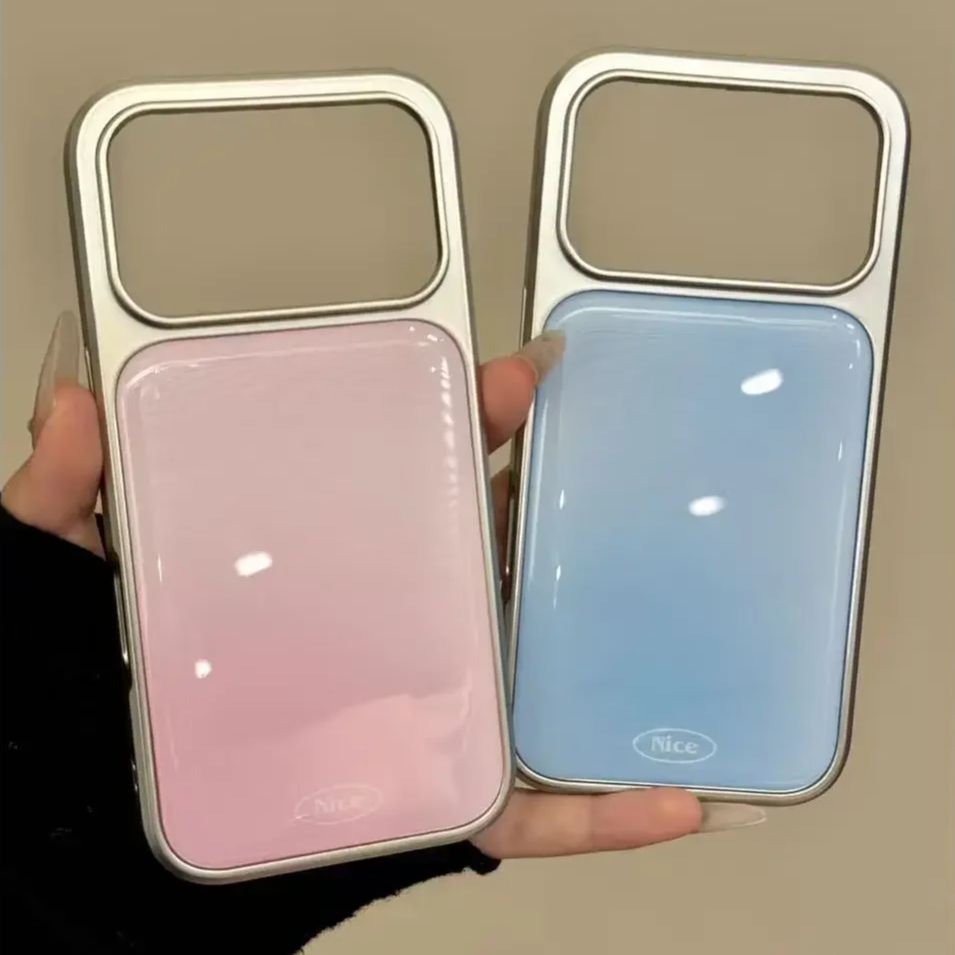 Phone Cases That Charge Your Phone - 핑크 블루 영문 라벨 개성있는 아이폰