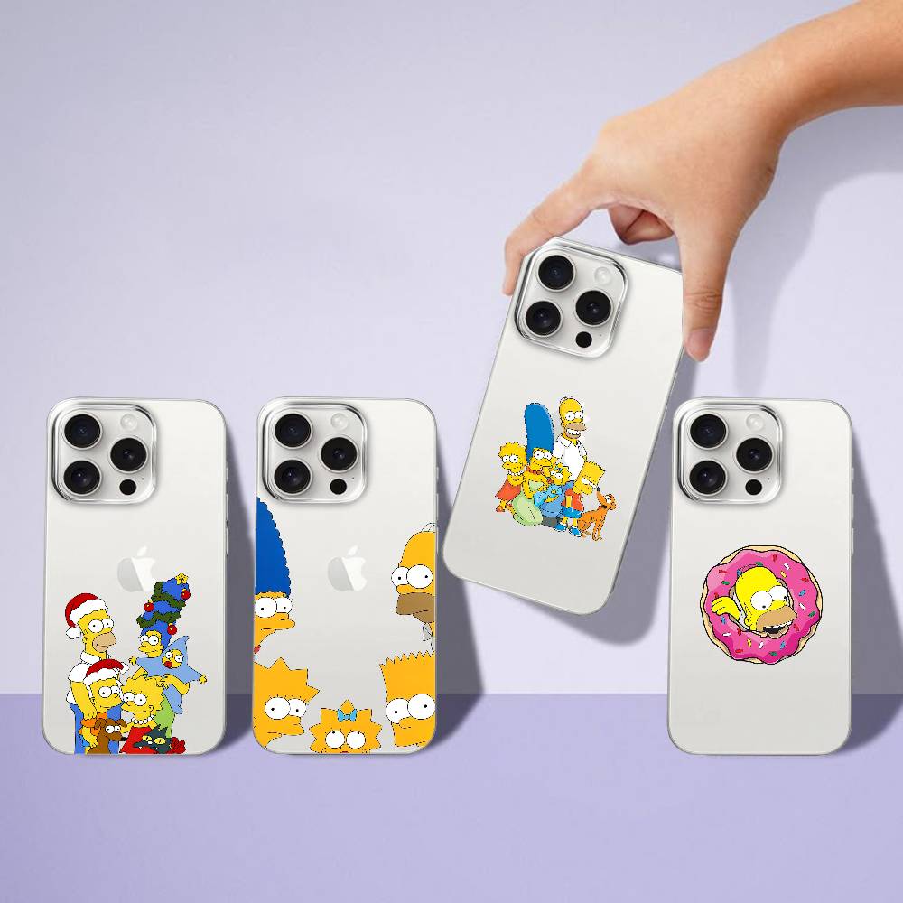 Phone Cases Quirky - L-심슨즈-에스 재미있는 크리스탈 클리어 소프트 폰