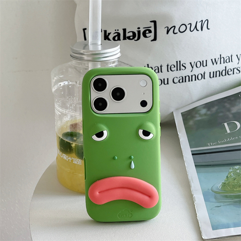 Phone Cases Quirky - 한국어 3D 재미있는 만화 개구리 소시지