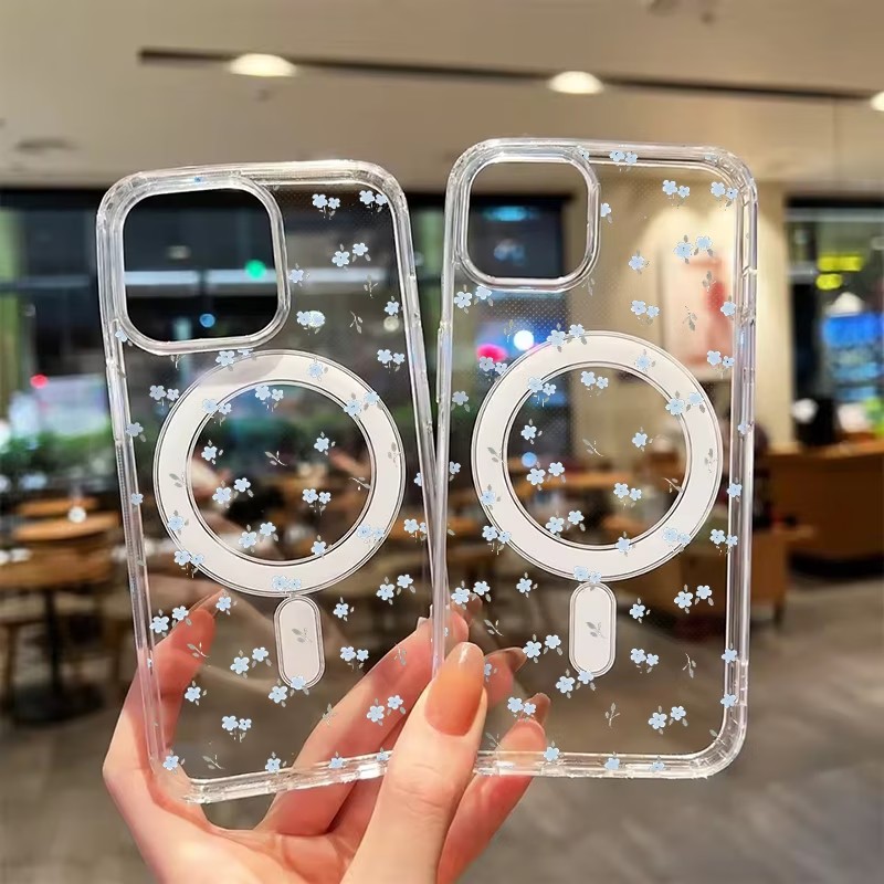 Clear Magsafe Case - MagSafe 호환 투명 마그네틱 폰 케이스,