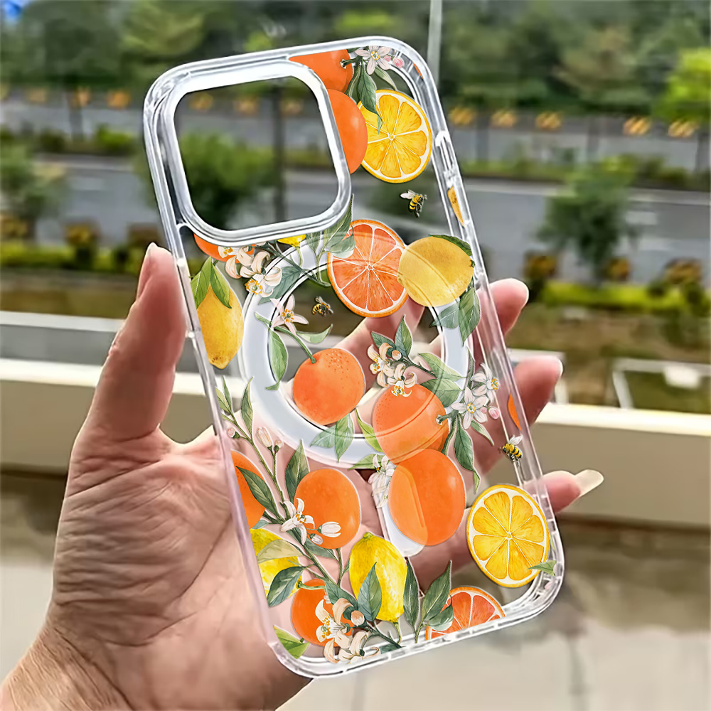 Clear Magsafe Case - 여름 레몬 폰 케이스 아이폰 17