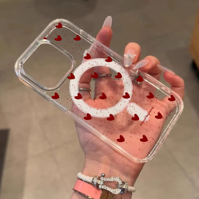 INS 레드 러브 하트 섹시 투명 실리콘 케이스 아이폰 - Clear Magsafe Case 리뷰 및 가격
