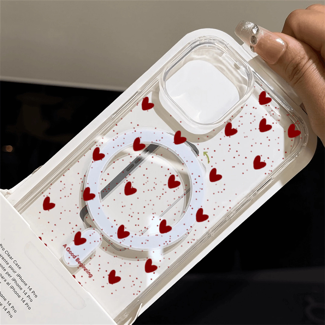 INS 레드 러브 하트 섹시 투명 실리콘 케이스 아이폰 - Clear Magsafe Case 리뷰 및 가격