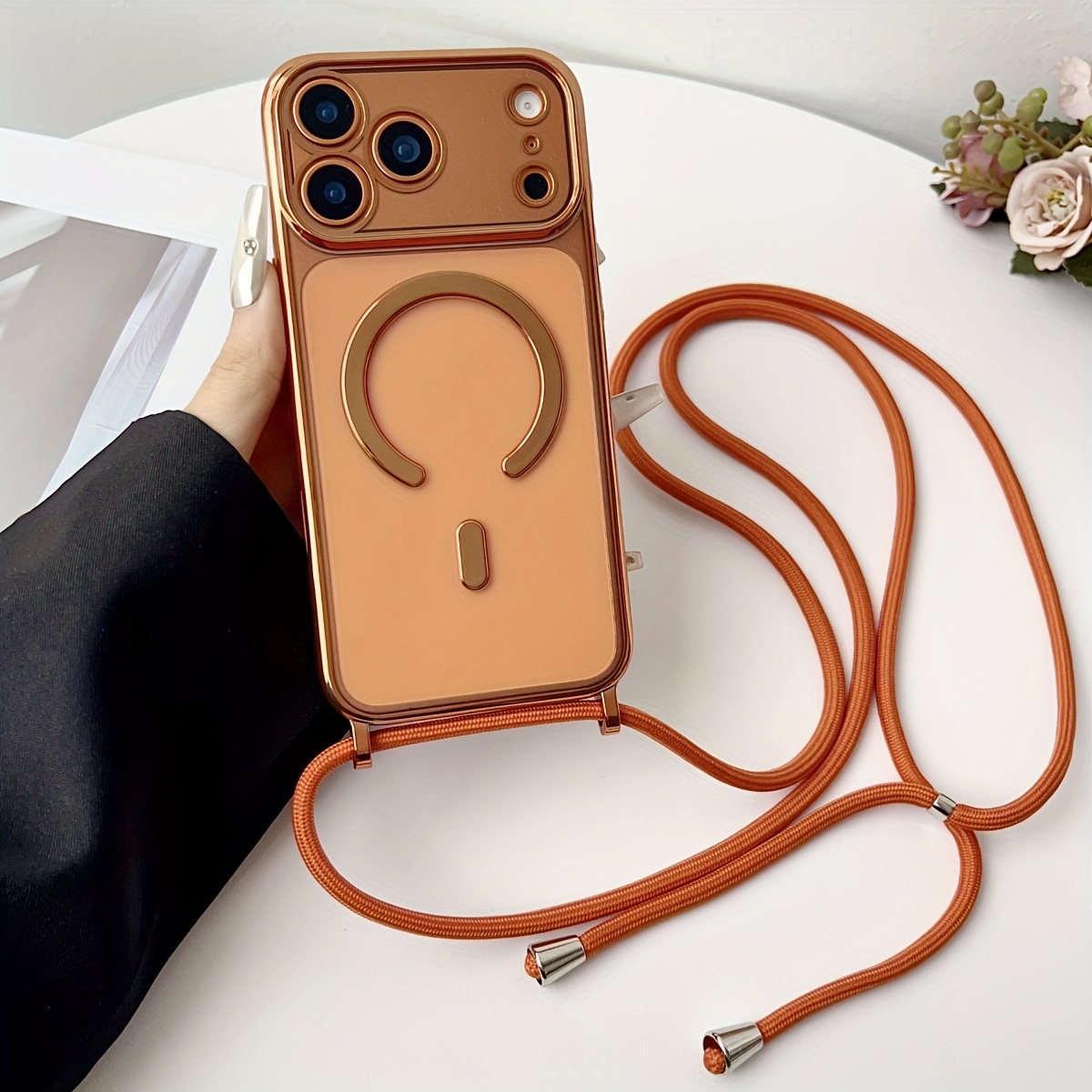 럭셔리 목걸이 줄 랜야드 도금 마그네틱 클리어 폰 케이 - Clear Magsafe Case 리뷰 및 가격