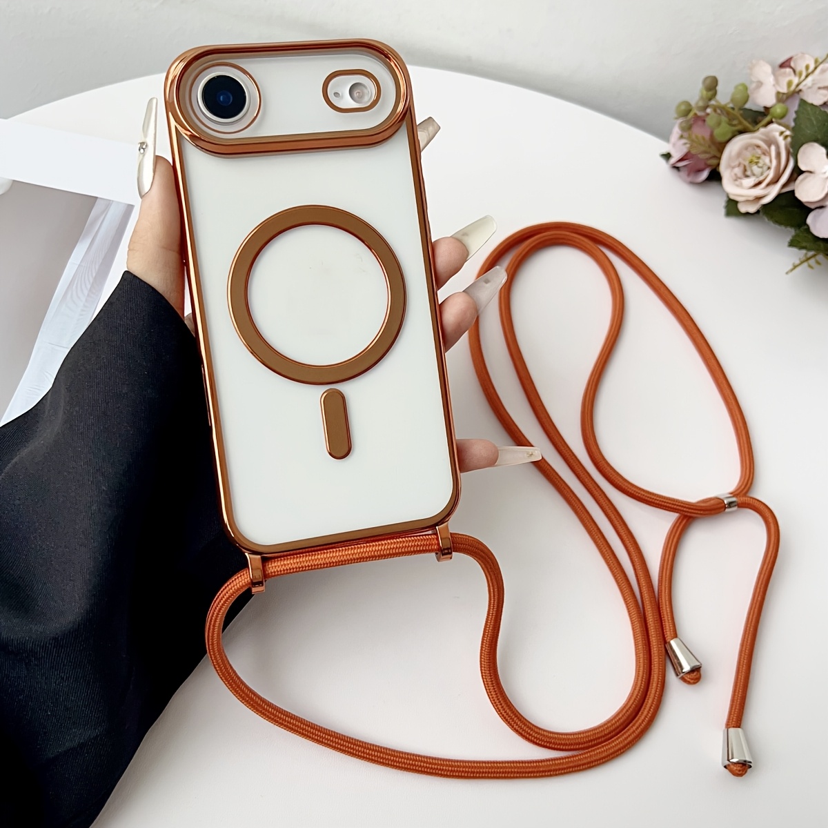 럭셔리 목걸이 줄 랜야드 도금 마그네틱 클리어 폰 케이 - Clear Magsafe Case 리뷰 및 가격