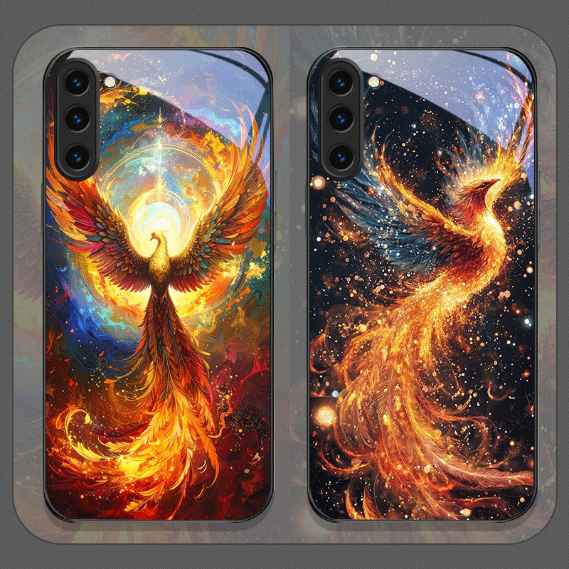 미학적인 불사조 깃털 패턴 강화유리 폰 케이스 삼성 갤 - Phone Cases Samsung S25 Ultra 리뷰 및 가격