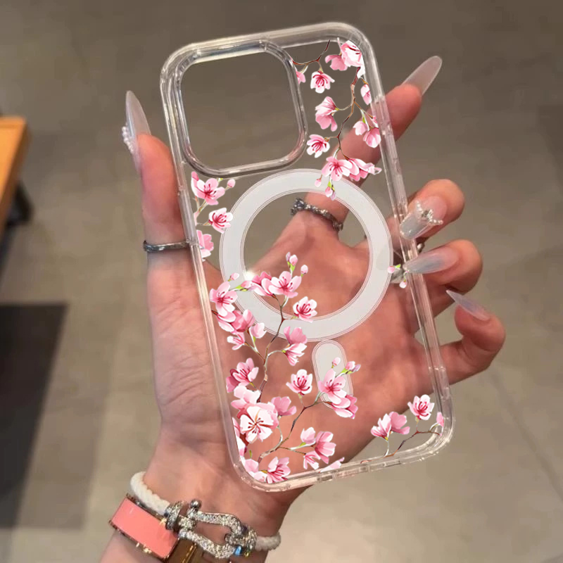 럭셔리 핑크 INS 플라워 케이스 아이폰 14 프로 맥 - Clear Magsafe Case 리뷰 및 가격