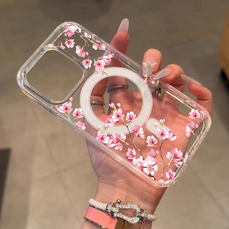 럭셔리 핑크 INS 플라워 케이스 아이폰 14 프로 맥 - Clear Magsafe Case 리뷰 및 가격