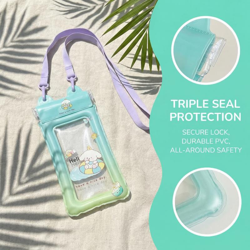 플로팅 에어쿠션 폰백 만화 방수 케이스 파우치 (카약, - Phone Cases Beach 리뷰 및 가격