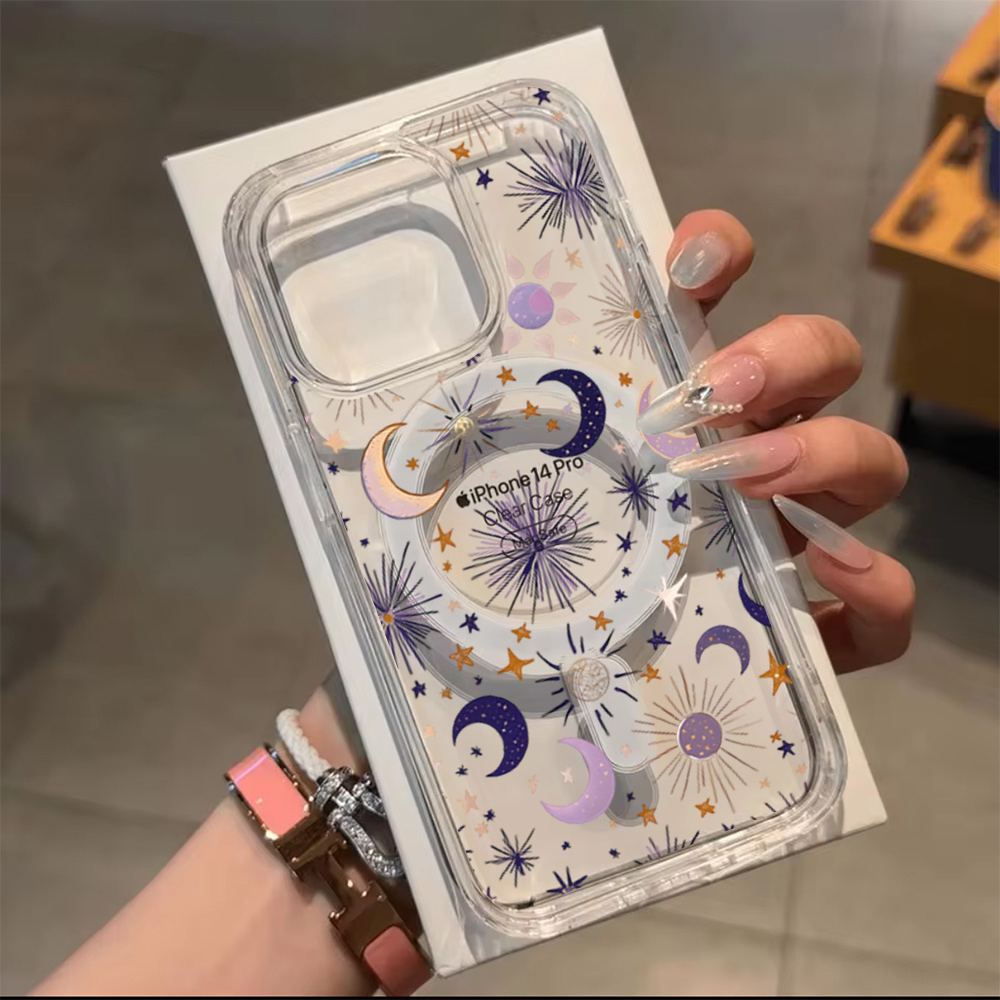 로맨틱한 해와 달 별 무늬 아이폰 17 Pro Max  - Clear Magsafe Case 리뷰 및 가격