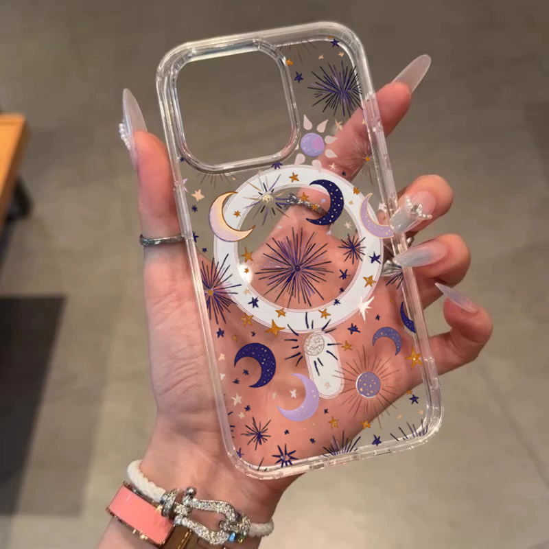 로맨틱한 해와 달 별 무늬 아이폰 17 Pro Max  - Clear Magsafe Case 리뷰 및 가격