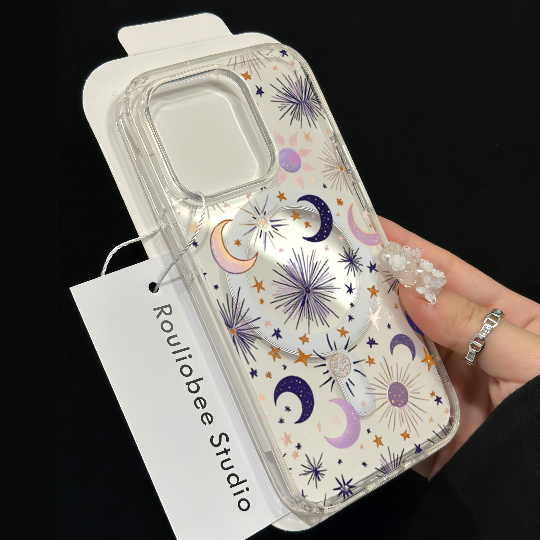 로맨틱한 해와 달 별 무늬 아이폰 17 Pro Max  - Clear Magsafe Case 리뷰 및 가격