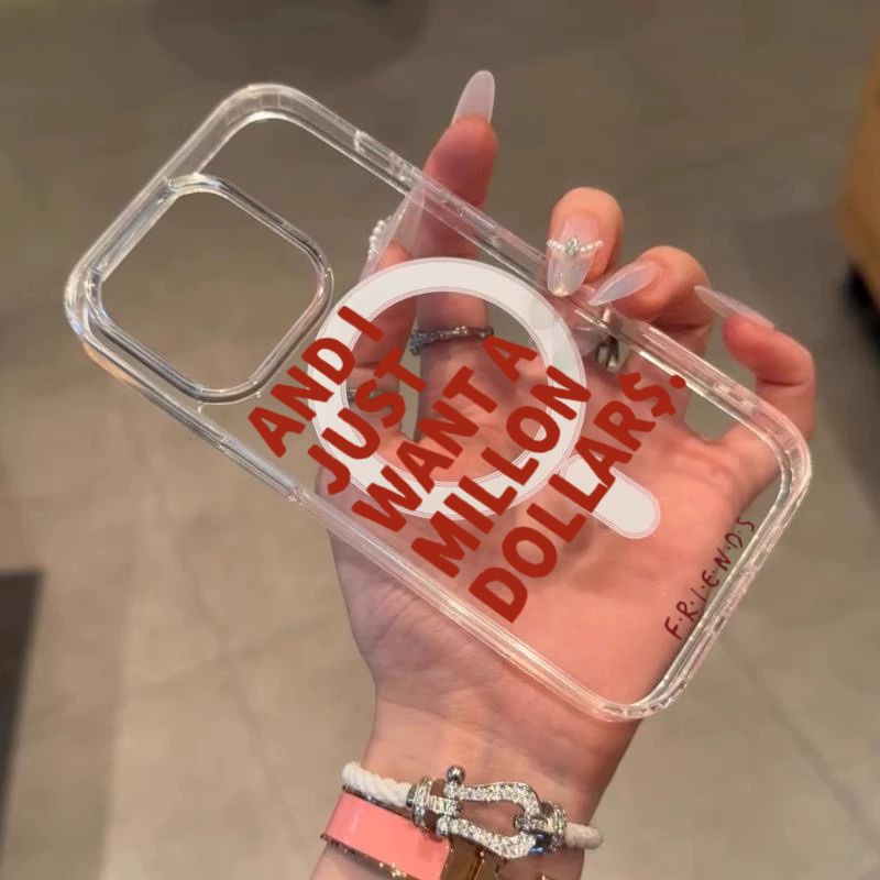 패션 추상 문구 케이스 아이폰 17 Pro 16 15  - Clear Magsafe Case 리뷰 및 가격
