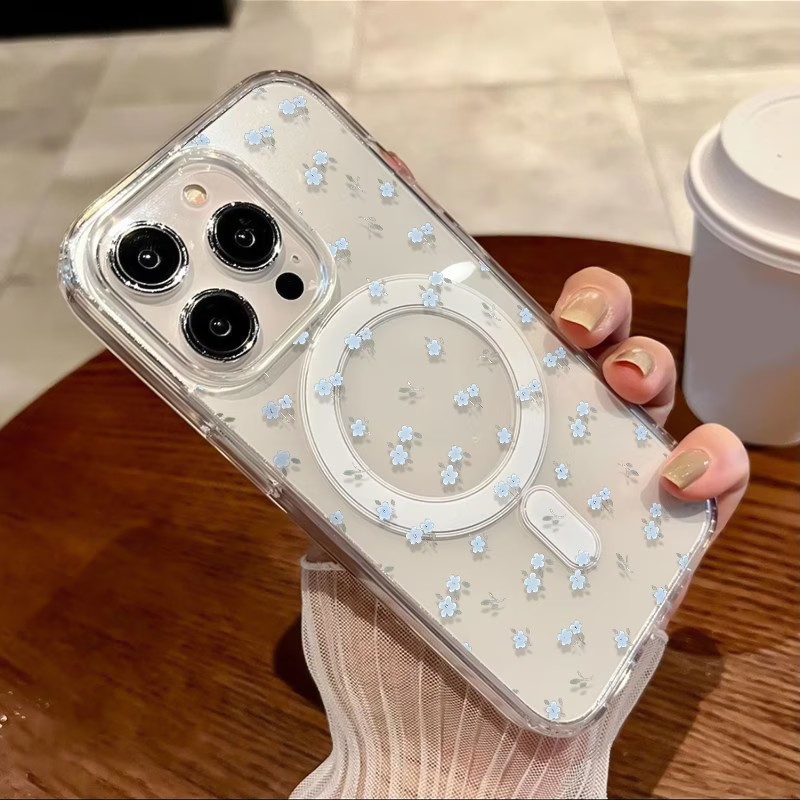 MagSafe 호환 투명 마그네틱 폰 케이스, 작은 꽃 - Clear Magsafe Case 리뷰 및 가격