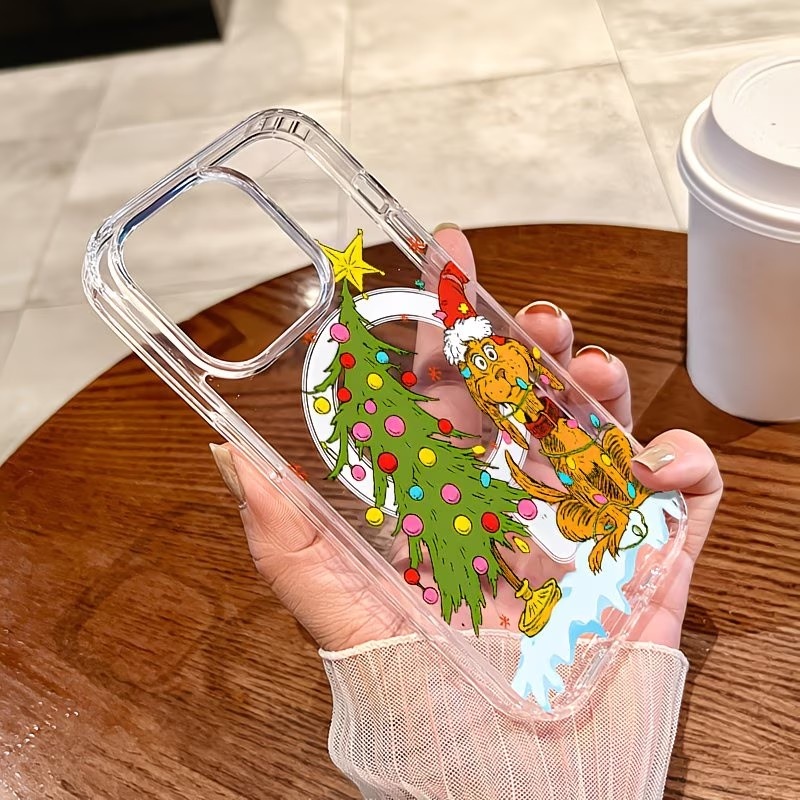 강아지 테마 크리스마스 파티 투명 폰 케이스 아이폰 1 - Clear Magsafe Case 리뷰 및 가격